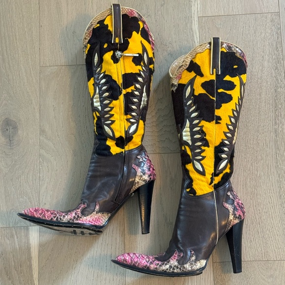 Tall Cowboy boots by Gianmarco Lorenzi. - Picture 2 of 4